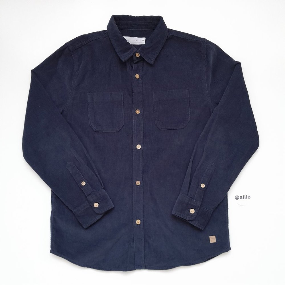 ZARA KIDS Plain Fine-waled Corduroy Shirt